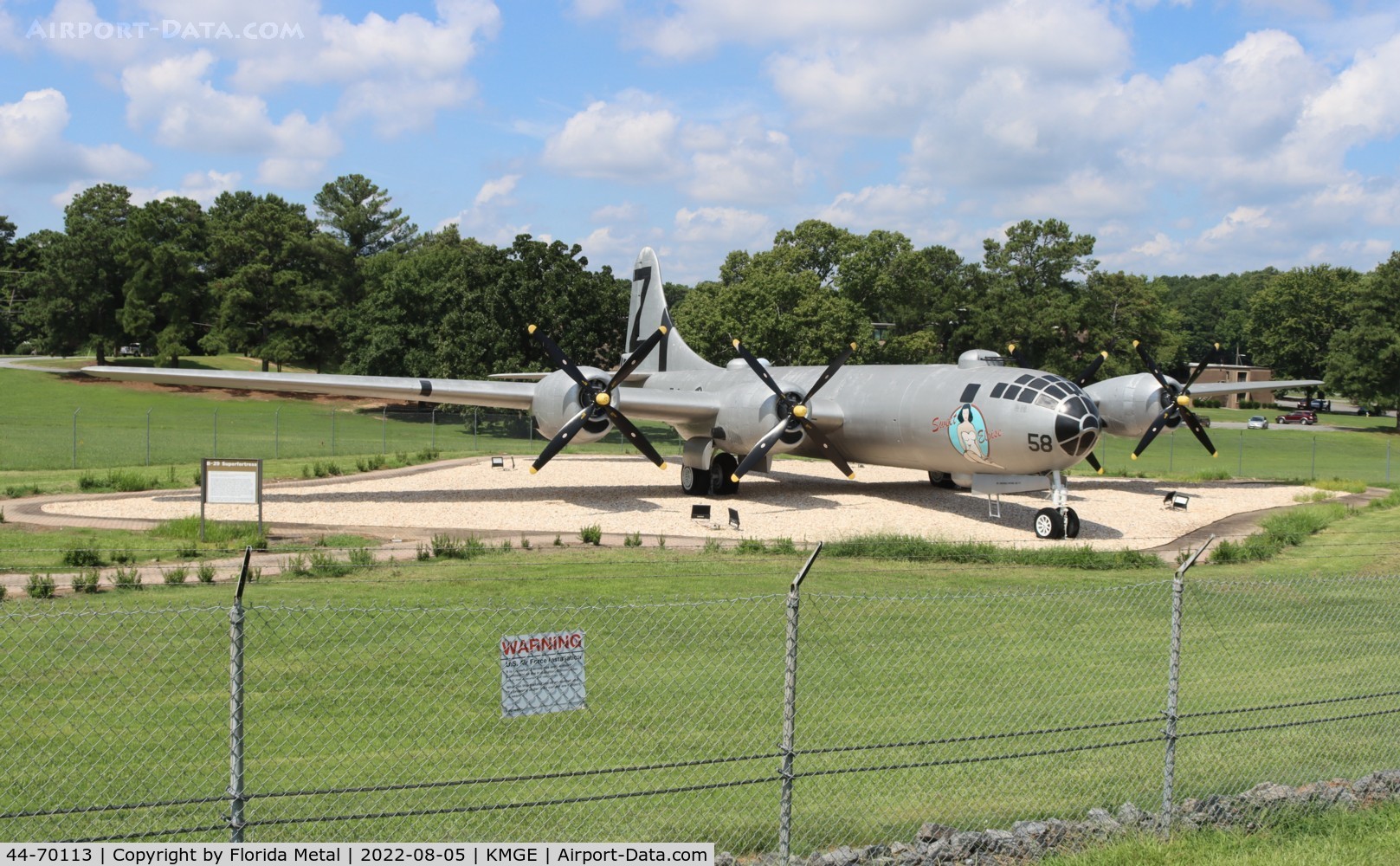 44-70113, 1944 Boeing B-29-80-BW Superfortress C/N 10945, Sweet Eloise Gate Guard 2022 Dobbins