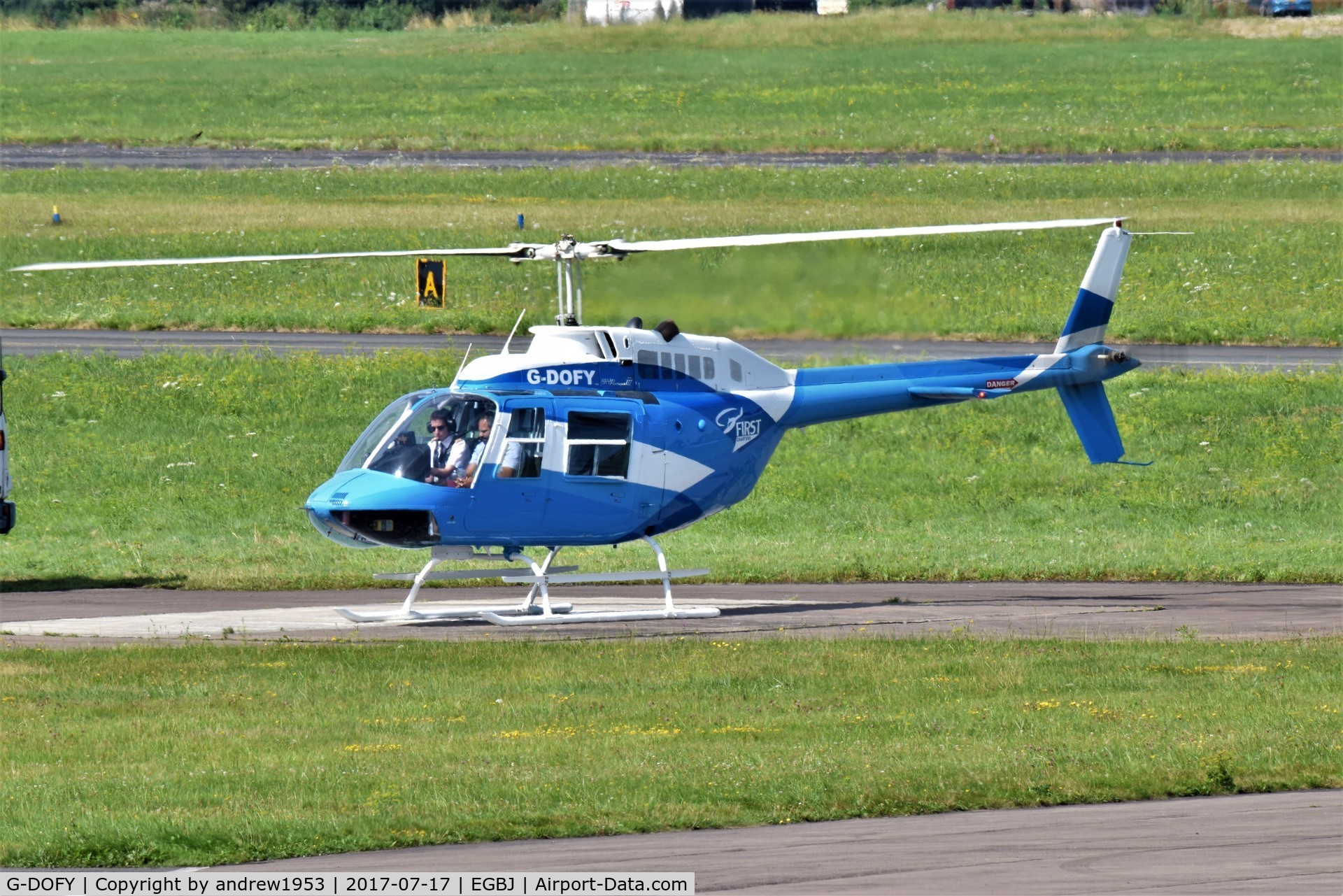 G-DOFY, 1983 Bell 206B JetRanger III C/N 3637, G-DOFY at Gloucestershire Airport.