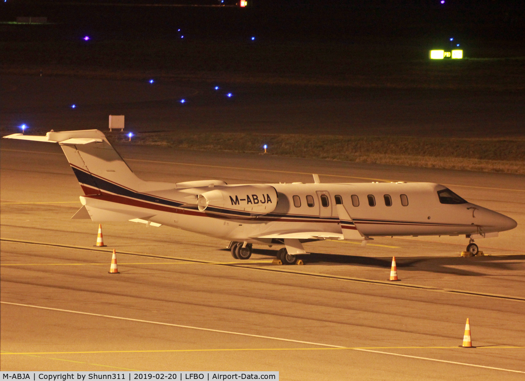 M-ABJA, 2012 Learjet 45 C/N 454, Night stop...