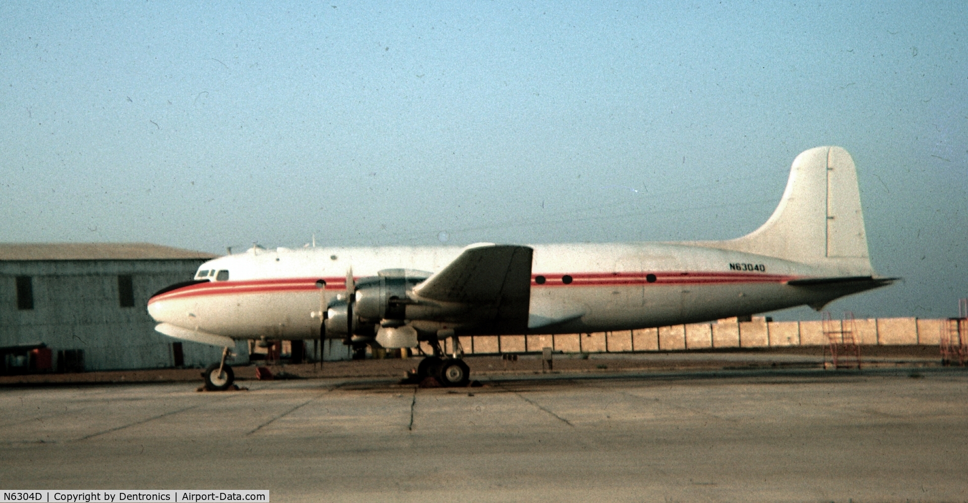 N6304D, 1946 Douglas DC-4-1009 Skymaster C/N 42911, Hal Far Malta 1975