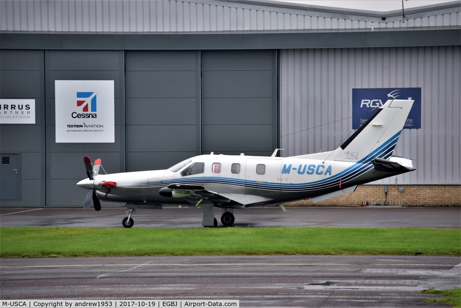 M-USCA, 2008 Socata TBM-700N C/N 456, M-USCA at Gloucestershire Airport.