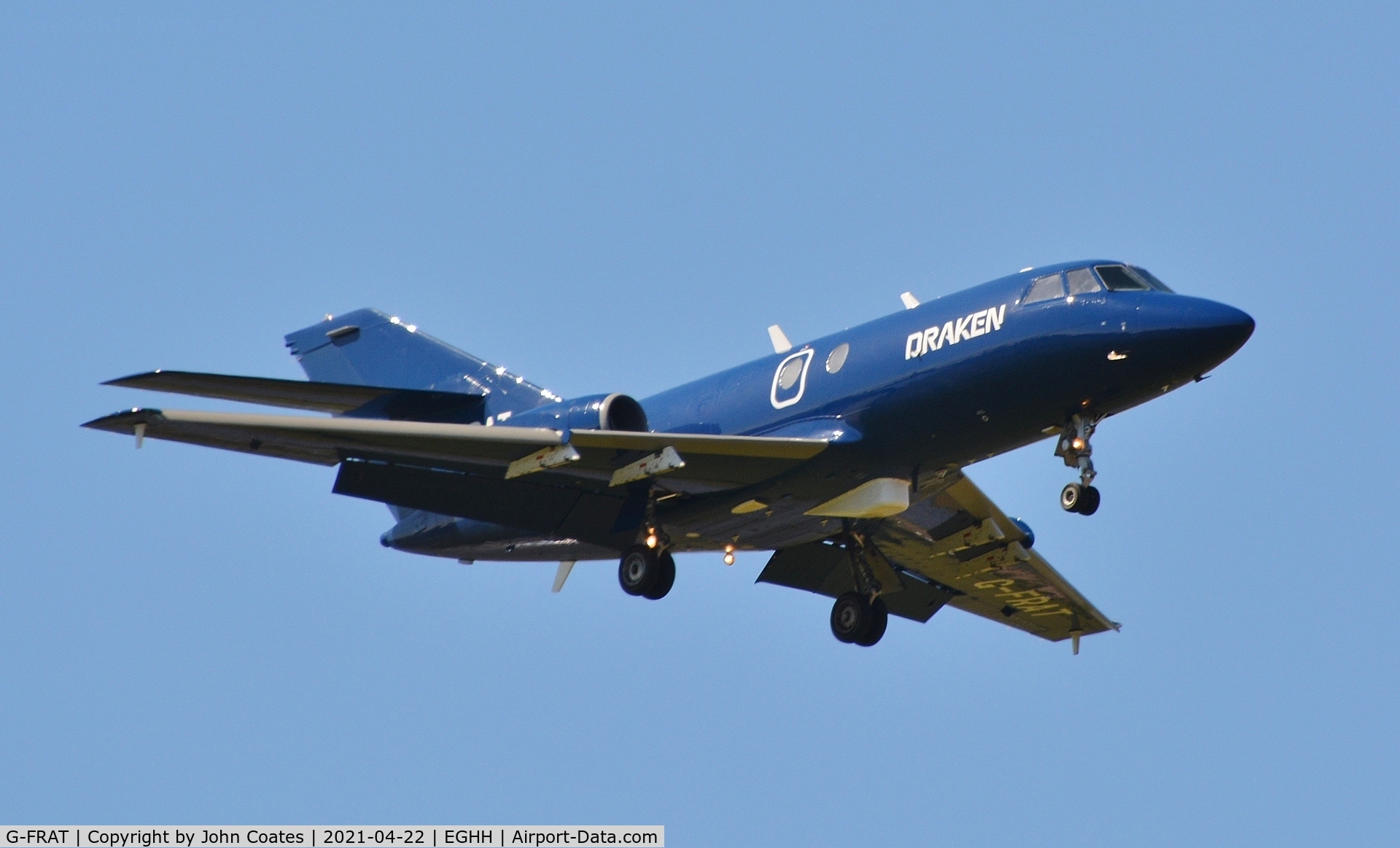 G-FRAT, 1967 Dassault Falcon (Mystere) 20DC C/N 87, Finals to 08 with new Draken titles