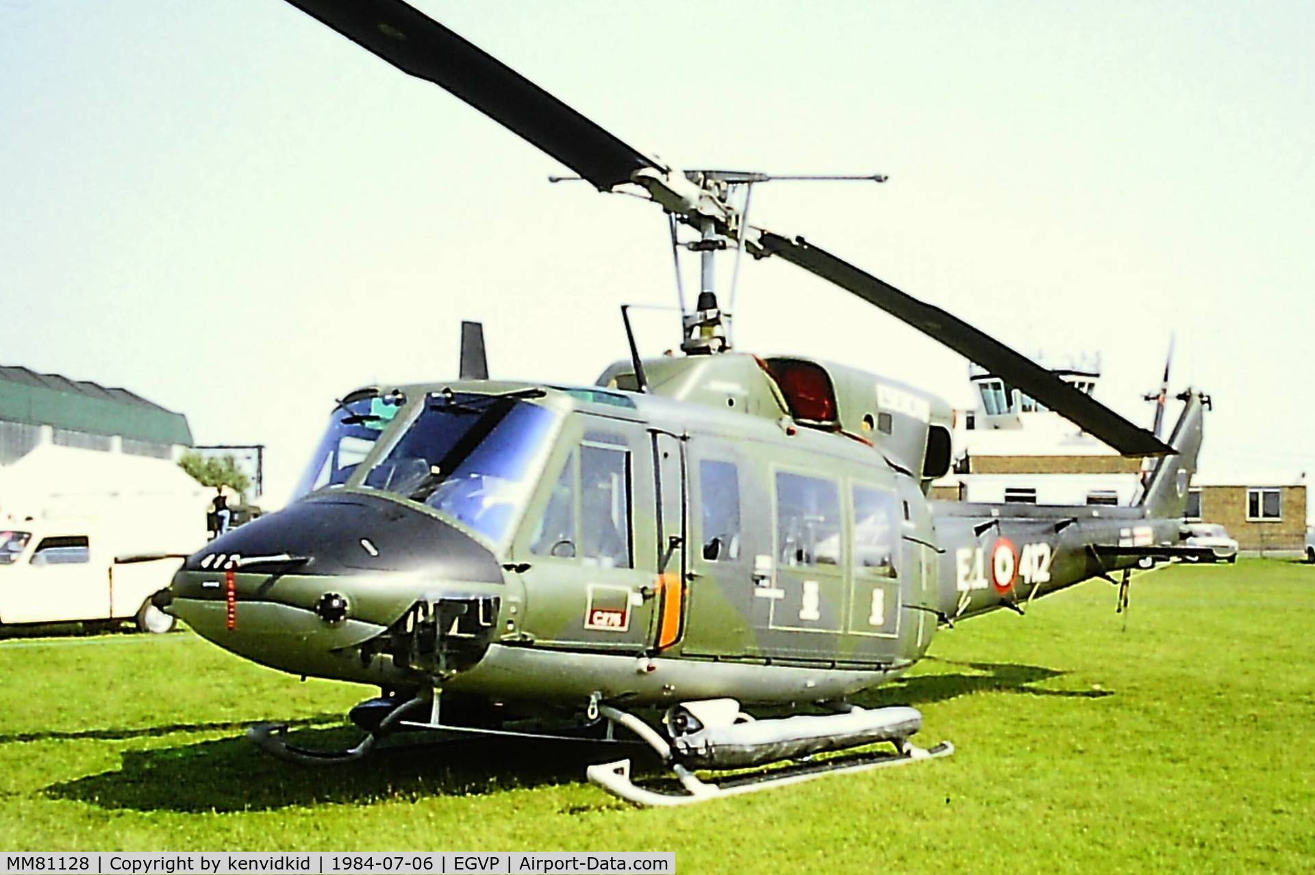 MM81128, Agusta AB-212 C/N 5648, At the 1984 Middle Wallop air show.