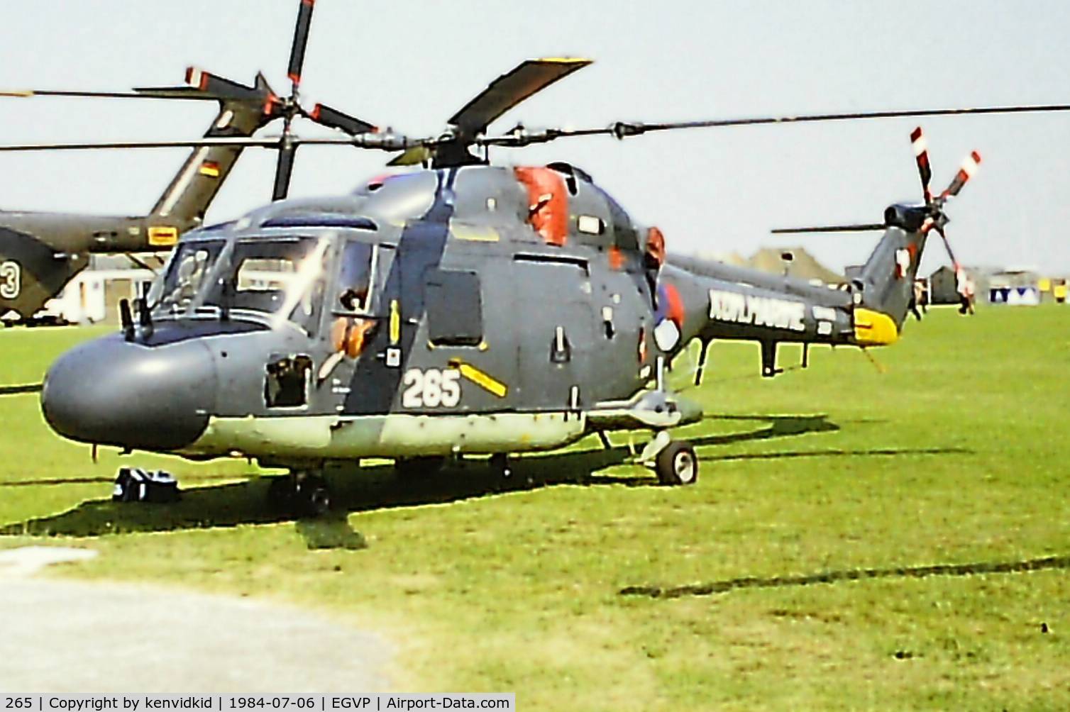 265, Westland SH-14D Lynx C/N 023, At the 1984 Middle Wallop air show.