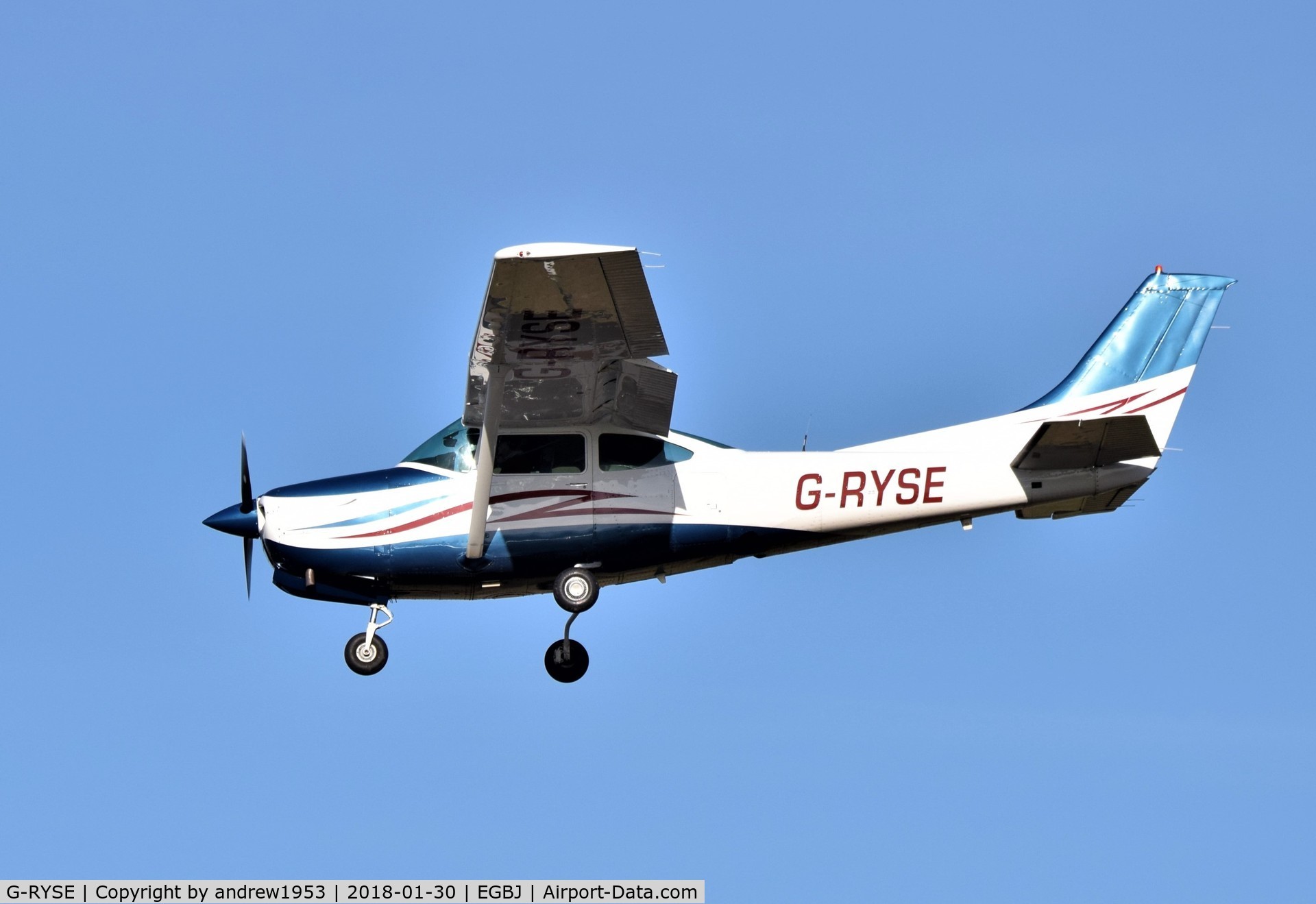 G-RYSE, 1979 Cessna TR182 Turbo Skylane RG C/N R182-00990, G-RYSE at Gloucestershire Airport.