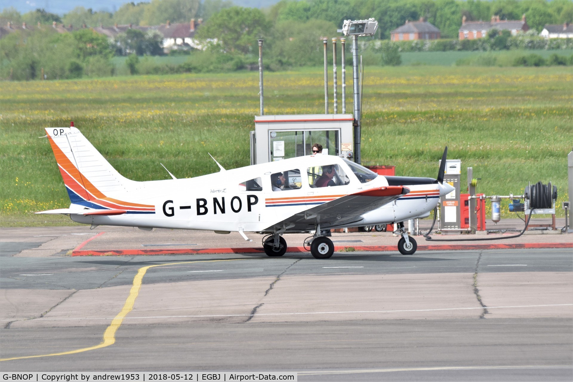 G-BNOP, 1987 Piper PA-28-161 Cherokee Warrior II C/N 2816027, G-BNOP at Gloucestershire Airport.