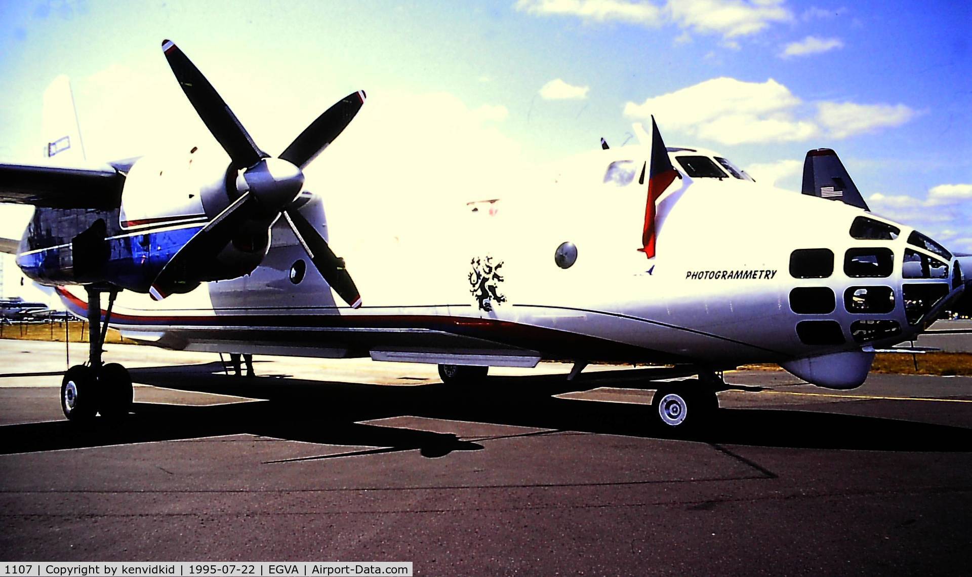 1107, Antonov An-30 C/N 1107, At the 1995 Fairford International Air Tattoo, scanned from slide.