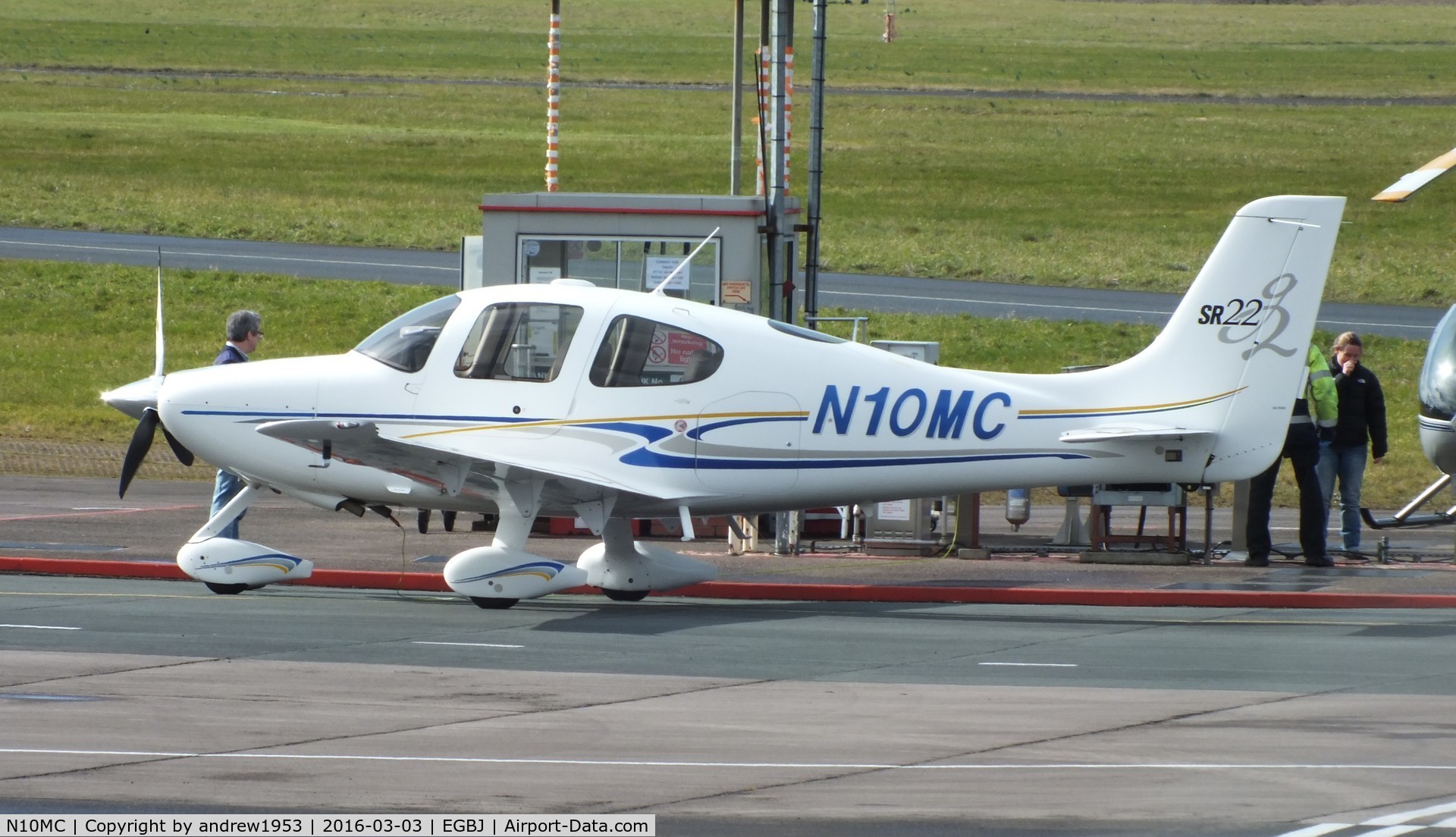 N10MC, 2004 Cirrus SR22 C/N 1084, N10MC at Gloucestershire Airport.