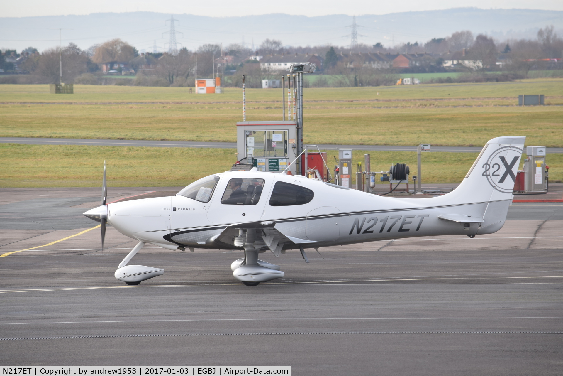 N217ET, Cirrus SR22X Turbo C/N 3637, N217ET at Gloucestershire Airport.