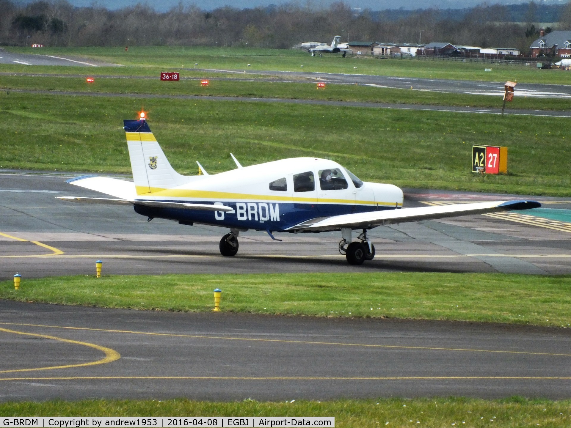 G-BRDM, 1977 Piper PA-28-161 Cherokee Warrior II C/N 28-7716004, G-BRDM at Gloucestershire Airport.