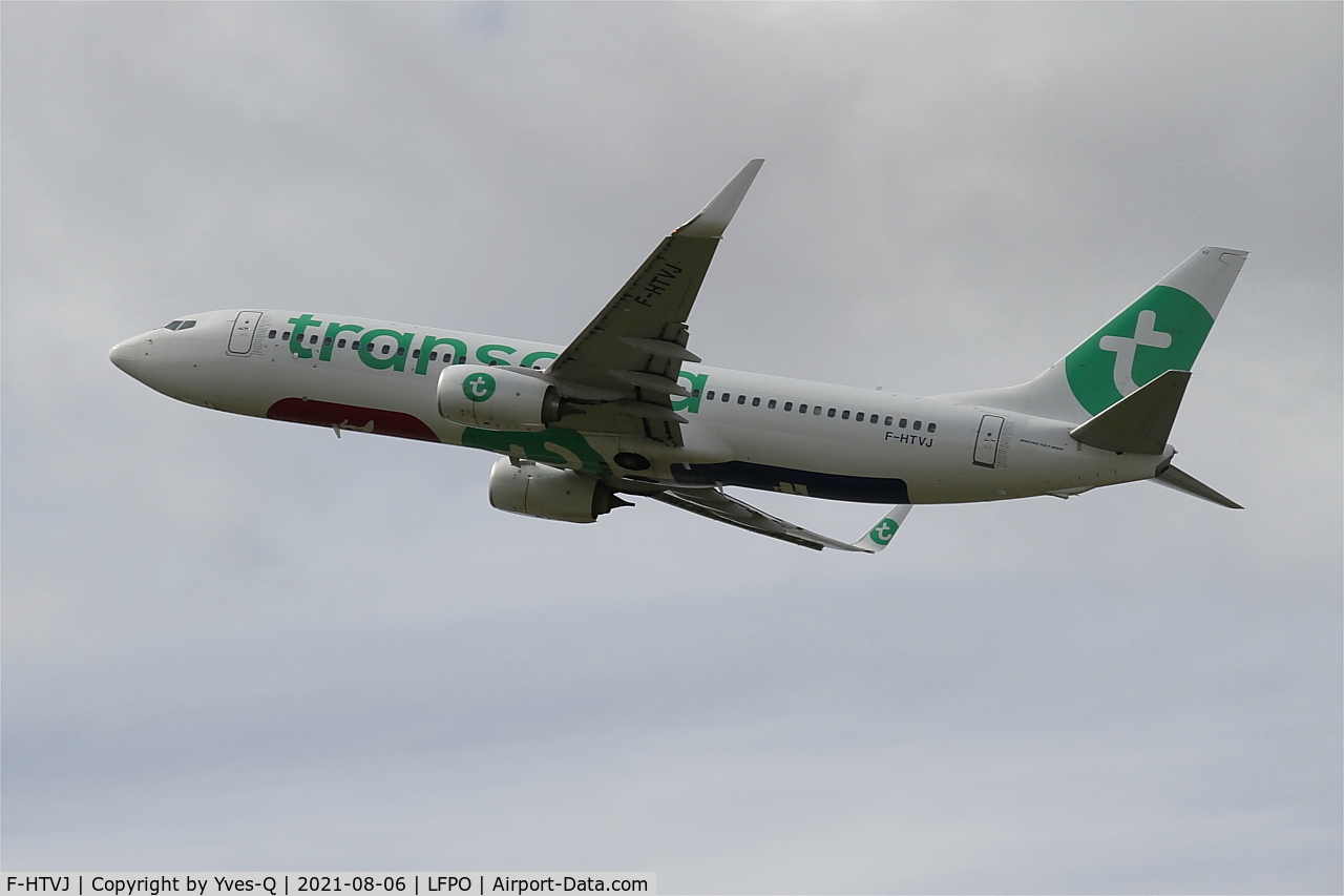 F-HTVJ, 2018 Boeing 737-8K2 C/N 62152, Boeing 737-8K2, Climbing from rwy 24, Paris-Orly airport (LFPO-ORY)