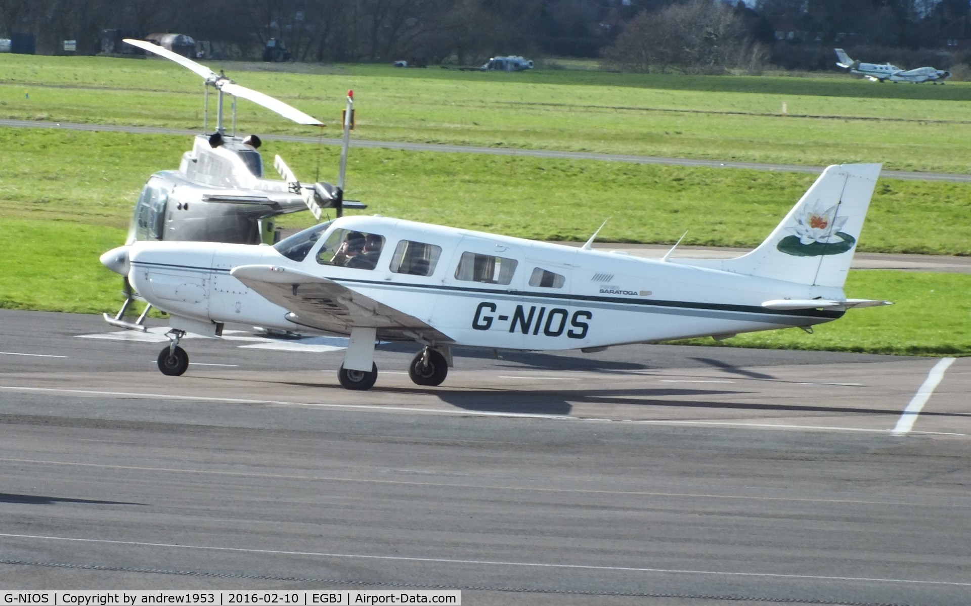 G-NIOS, 1985 Piper PA-32R-301 Saratoga SP C/N 32R-8513004, G-NIOS at Gloucestershire Airport.