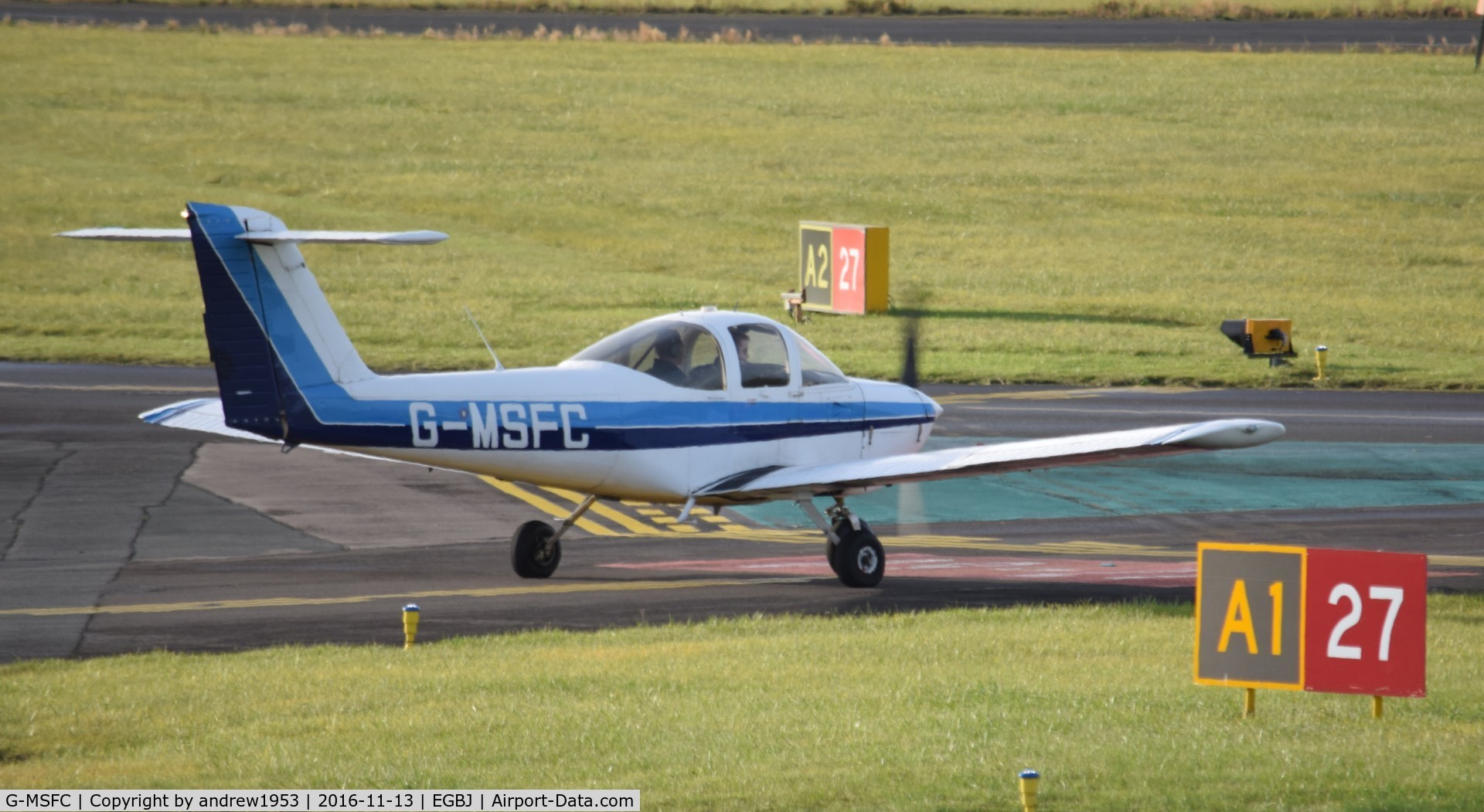 G-MSFC, 1981 Piper PA-38-112 Tomahawk Tomahawk C/N 38-81A0067, G-MSFC at Gloucestershire Airport.