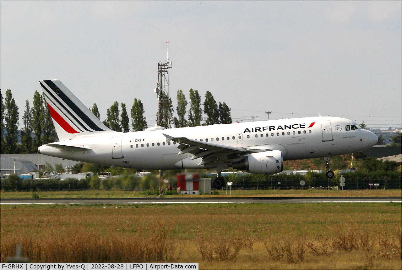 F-GRHX, 2001 Airbus A319-111 C/N 1524, Airbus A319-11, Landing rwy 06, Paris-Orly airport (LFPO-ORY)