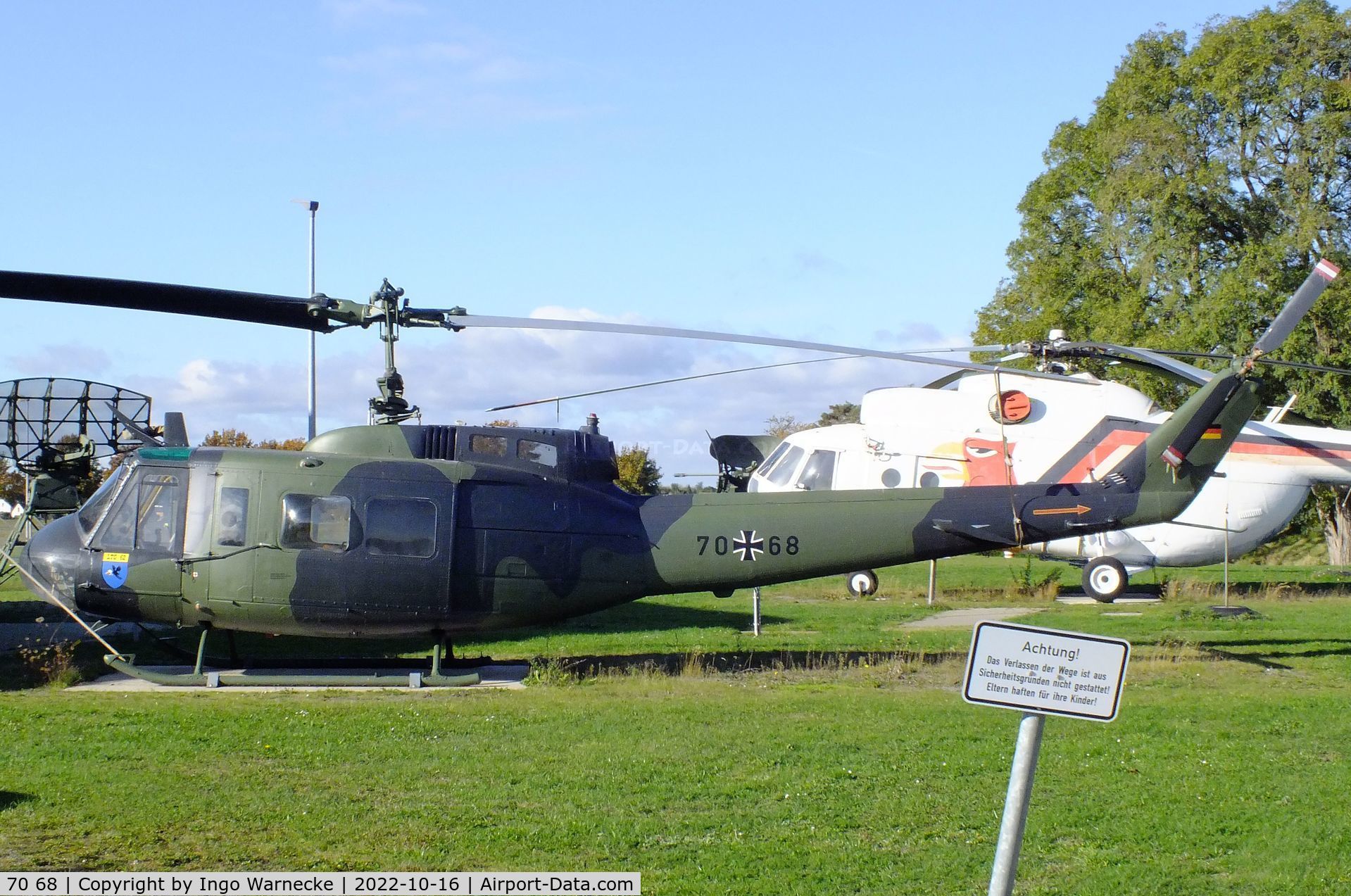 70 68, Bell (Dornier) UH-1D Iroquois (205) C/N 8128, Bell (Dornier) UH-1D Iroquois at the Ju52-Halle (Lufttransportmuseum), Wunstorf