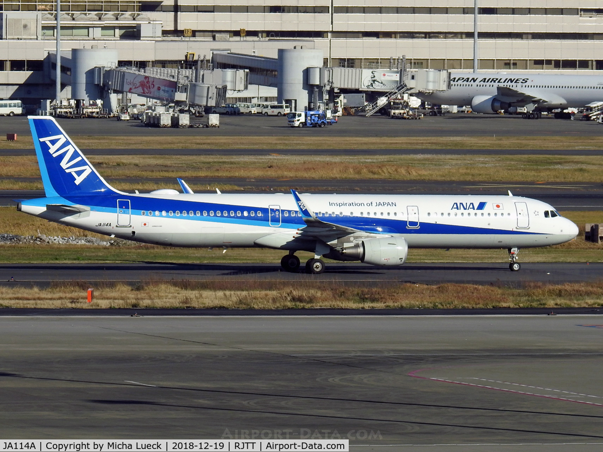 JA114A, 2017 Airbus A321-211 C/N 7493, At Haneda