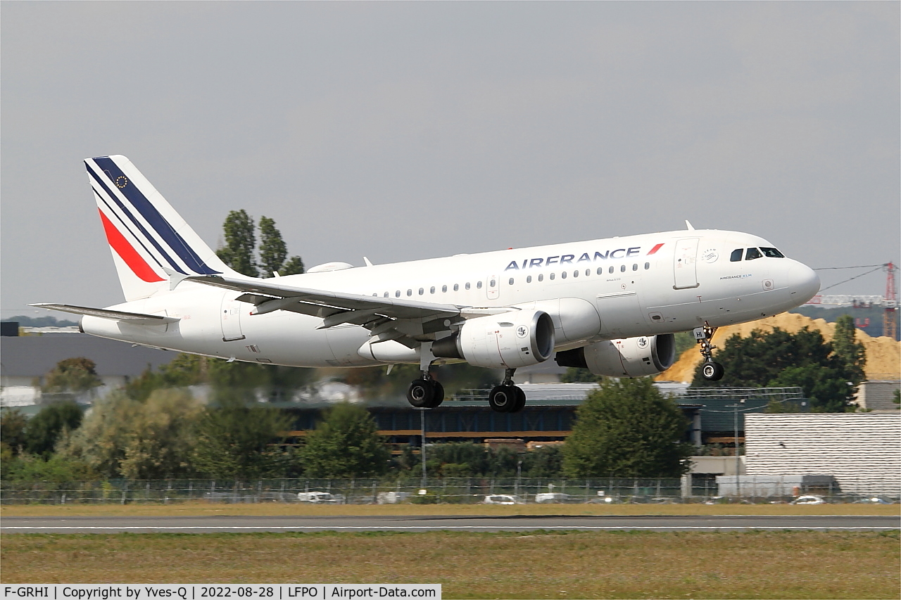 F-GRHI, 2000 Airbus A319-111 C/N 1169, Airbus A319-111, On final rwy 06, Paris Orly Airport (LFPO-ORY)
