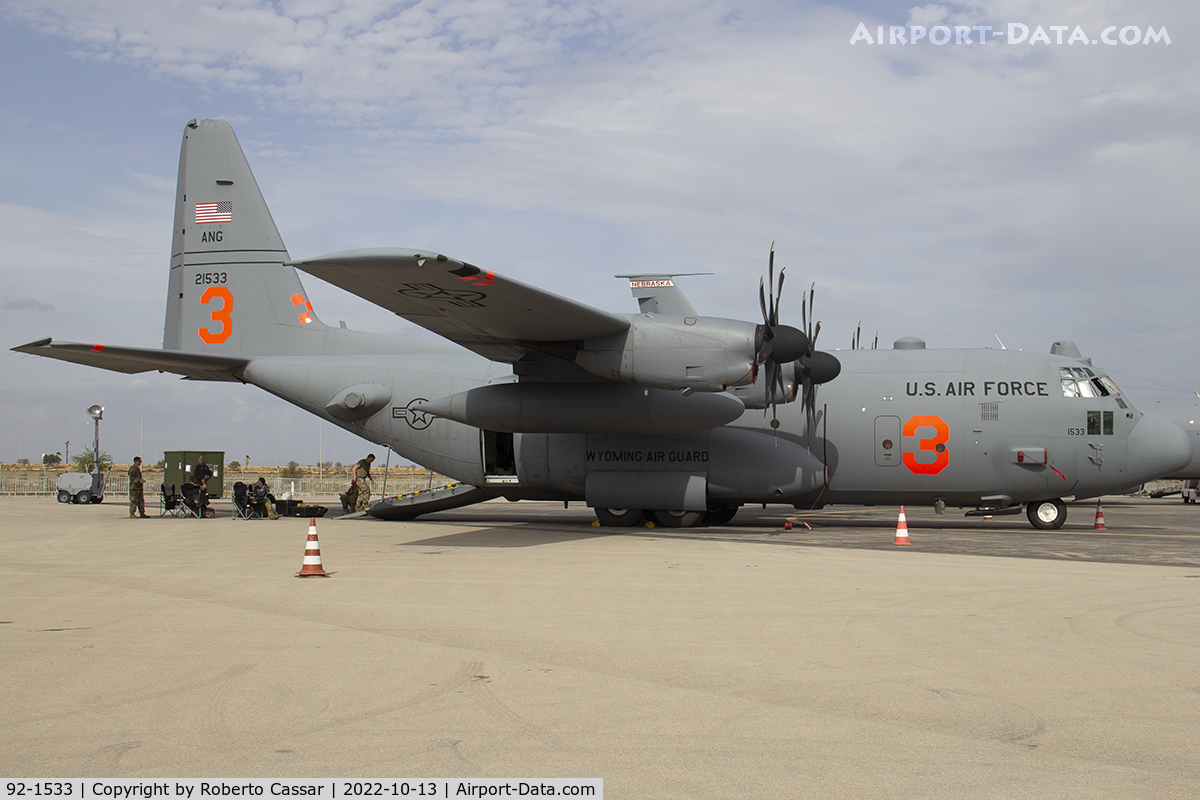 92-1533, 1992 Lockheed C-130H Hercules C/N 382-5322, IADE Tunisia 2022 - Enfidha Hammamet International Airport