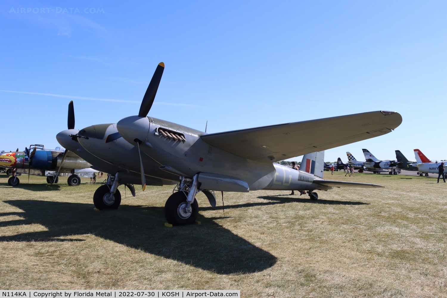 N114KA, 1945 De Havilland Mosquito FB.26 C/N KA114, OSH 2022