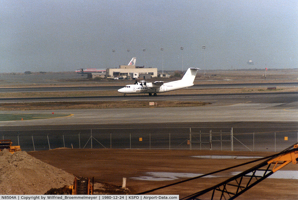 N8504A, 1980 DeHavilland DHC-7-102 C/N 33, At San Francisco Airport.