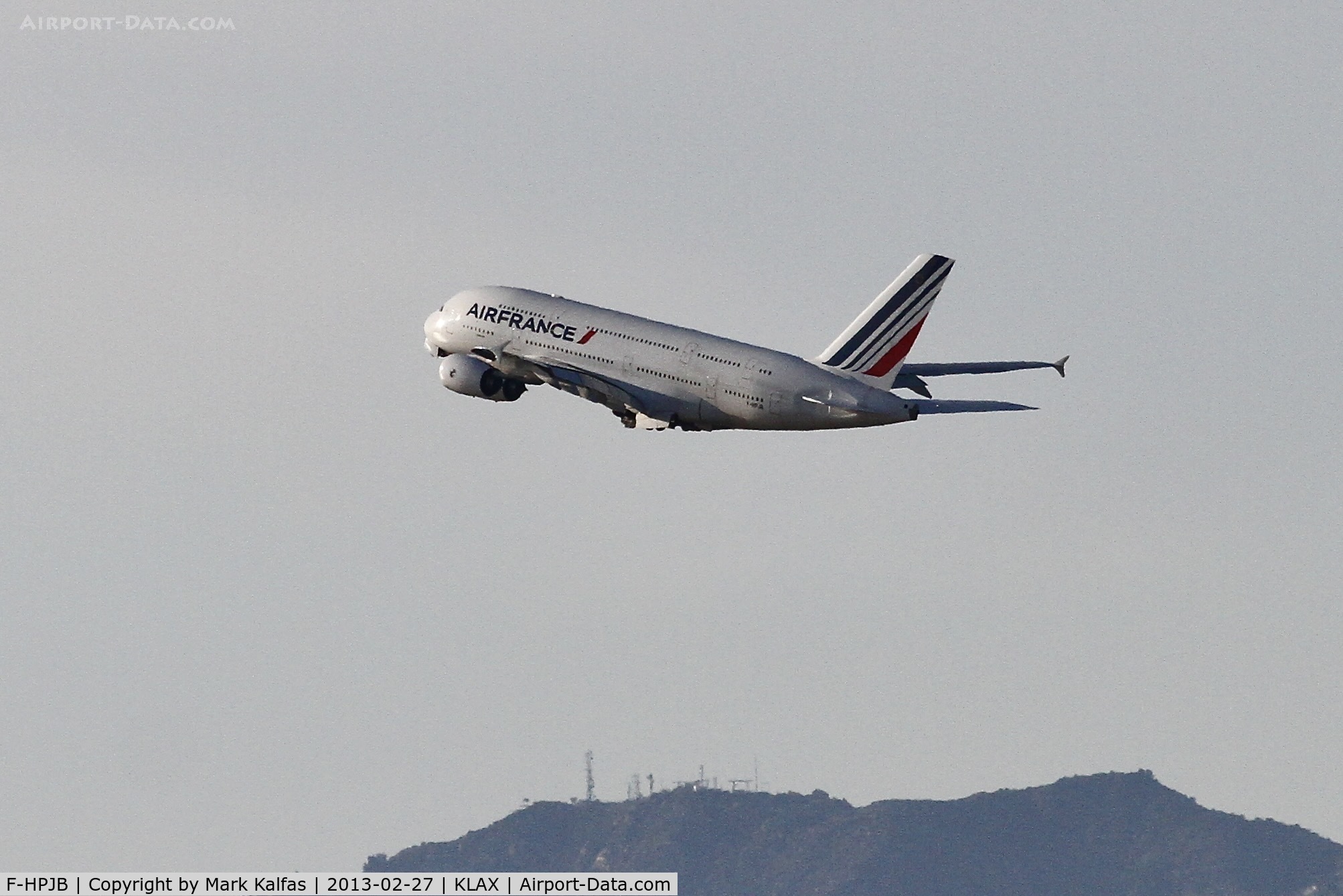 F-HPJB, 2009 Airbus A380-861 C/N 040, Air France B773 ZK-OKM, departing LAX
