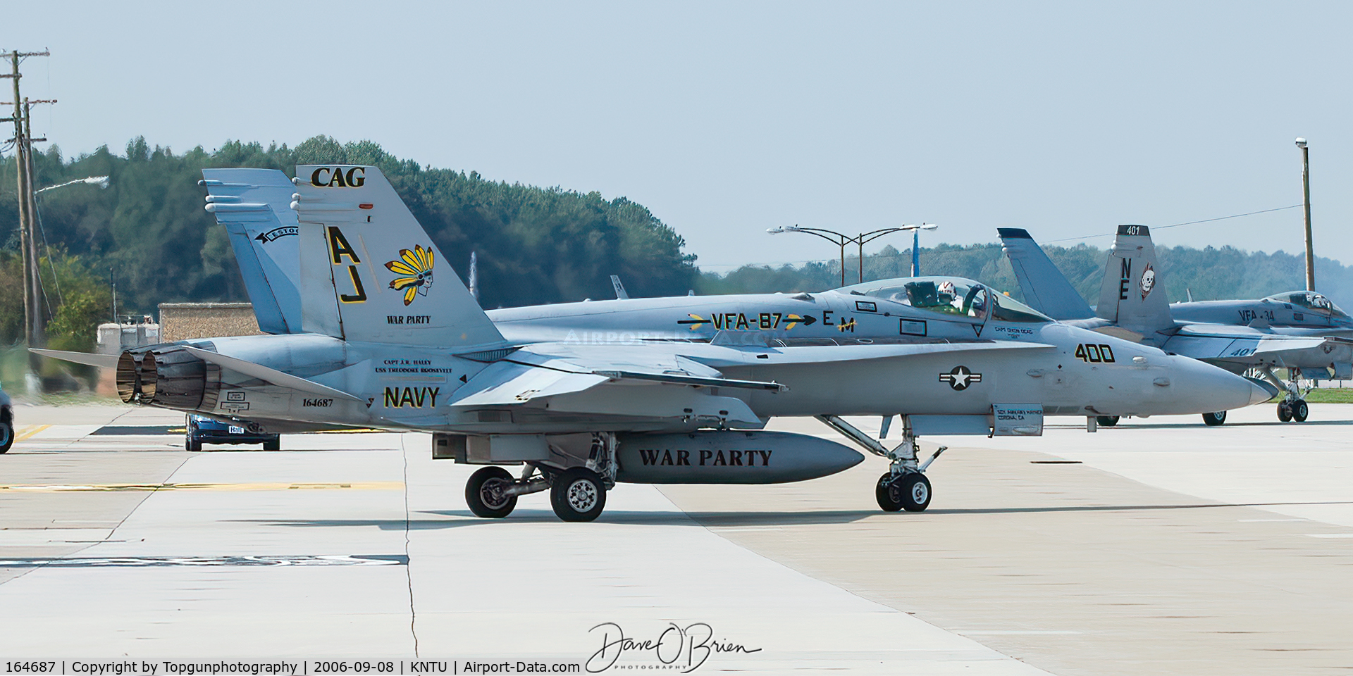164687, McDonnell Douglas F/A-18C Hornet C/N 1120, Back as the VFA-87 War Party CAG bird