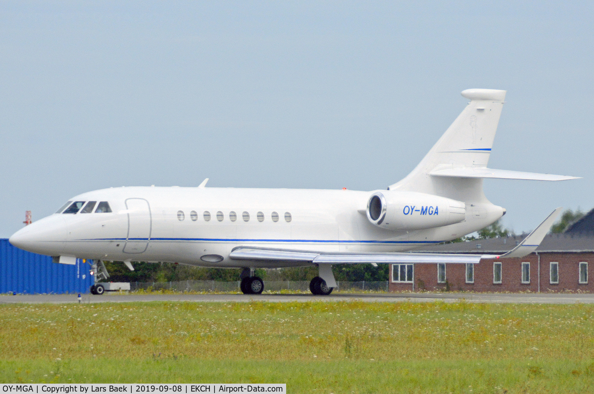 OY-MGA, 2015 Dassault Falcon 2000LX C/N 311, Parked in the south of the airport