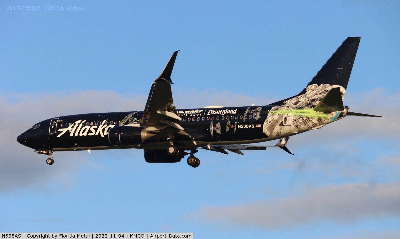 N538AS, 2012 Boeing 737-890 C/N 41188, Alaska Star Wars