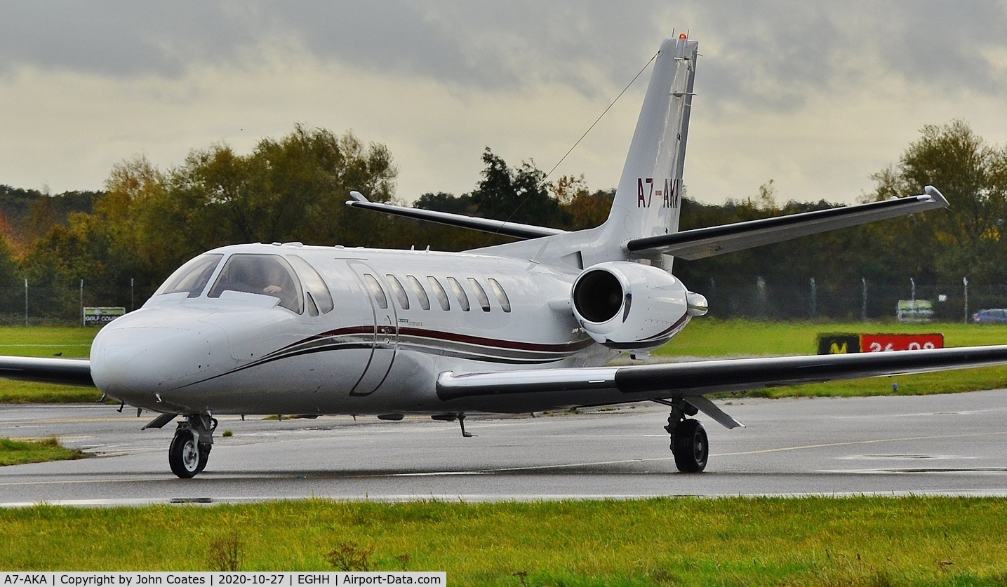 A7-AKA, 1990 Cessna 560 Citation V C/N 560-0059, Taxiing on arrival