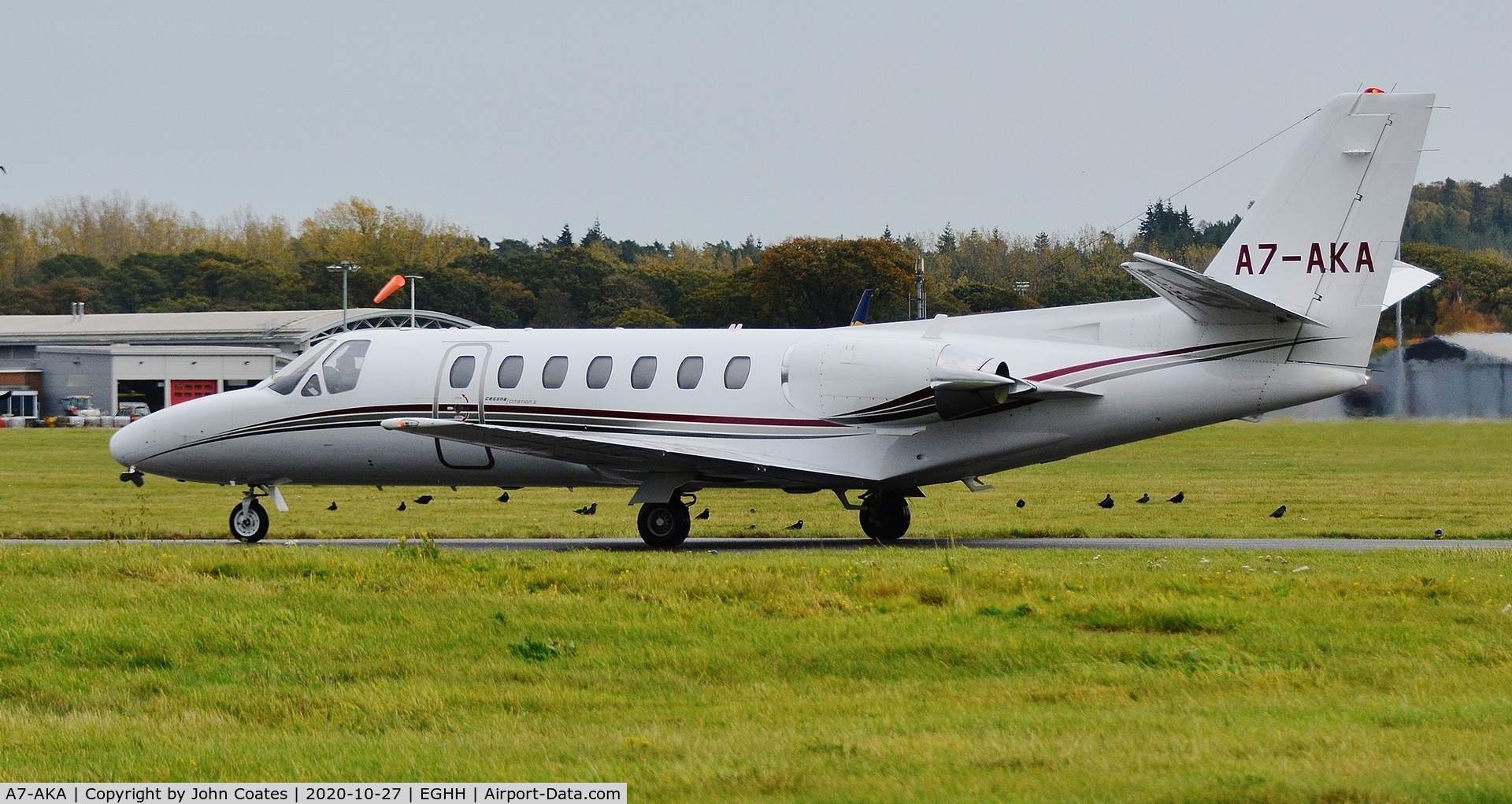 A7-AKA, 1990 Cessna 560 Citation V C/N 560-0059, Taxiing on arrival