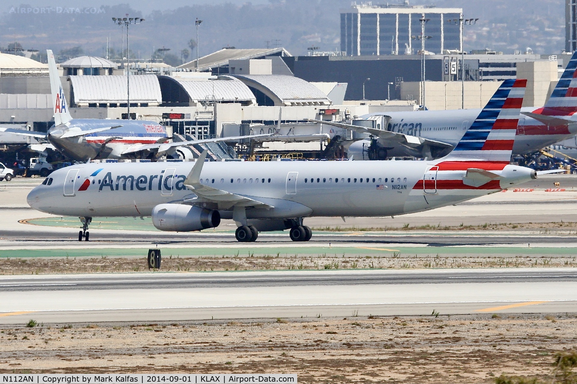 N112AN, 2014 Airbus A321-231 C/N 5991, American Airbus A321-231, N112AN arriving at LAX