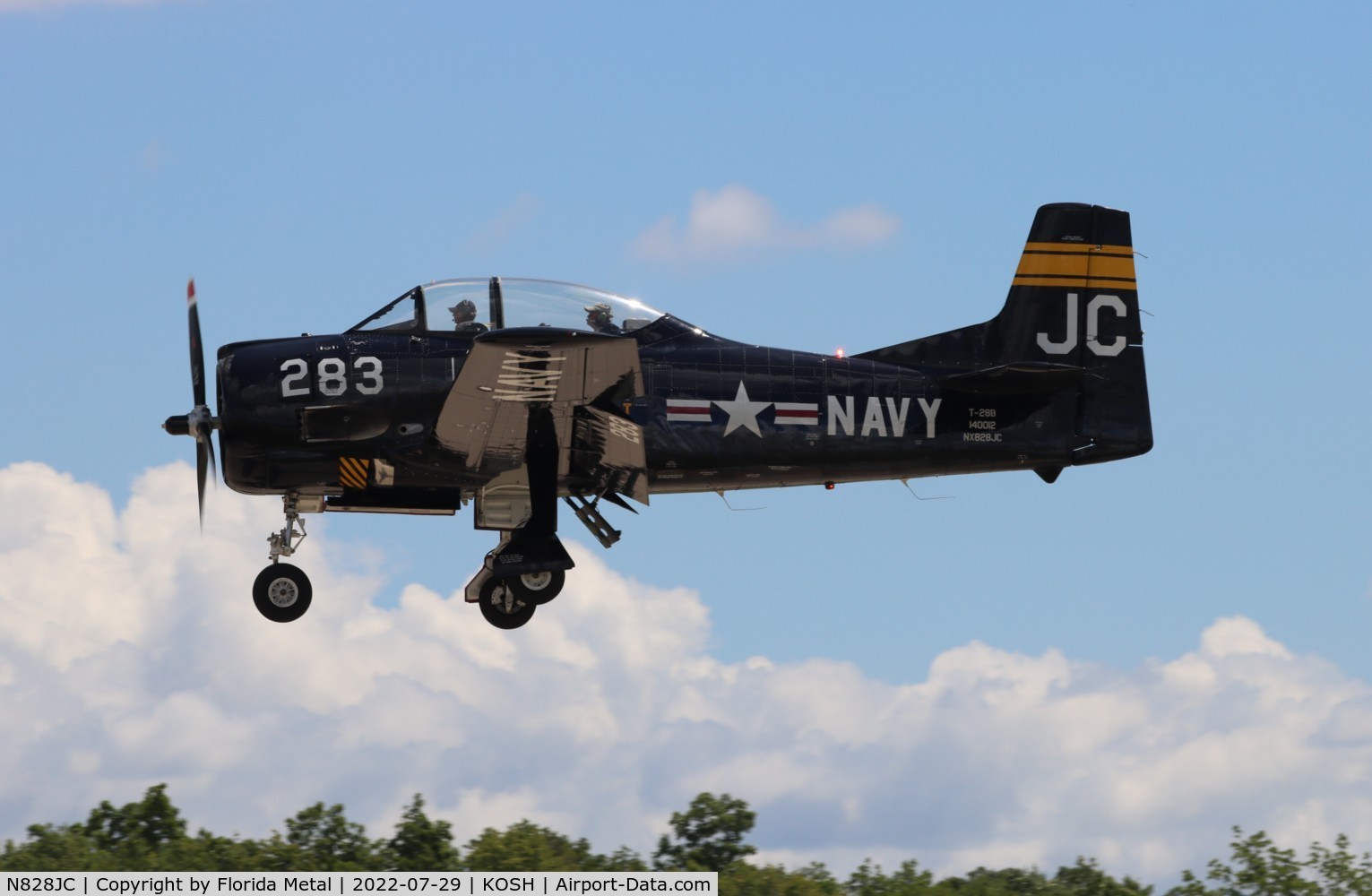 N828JC, 1955 North American T-28B Trojan C/N 219-11, OSH 2022