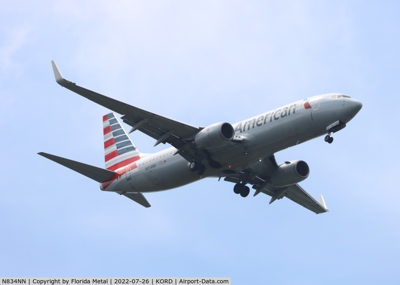 N834NN, 2010 Boeing 737-823 C/N 29576, ORD 2022