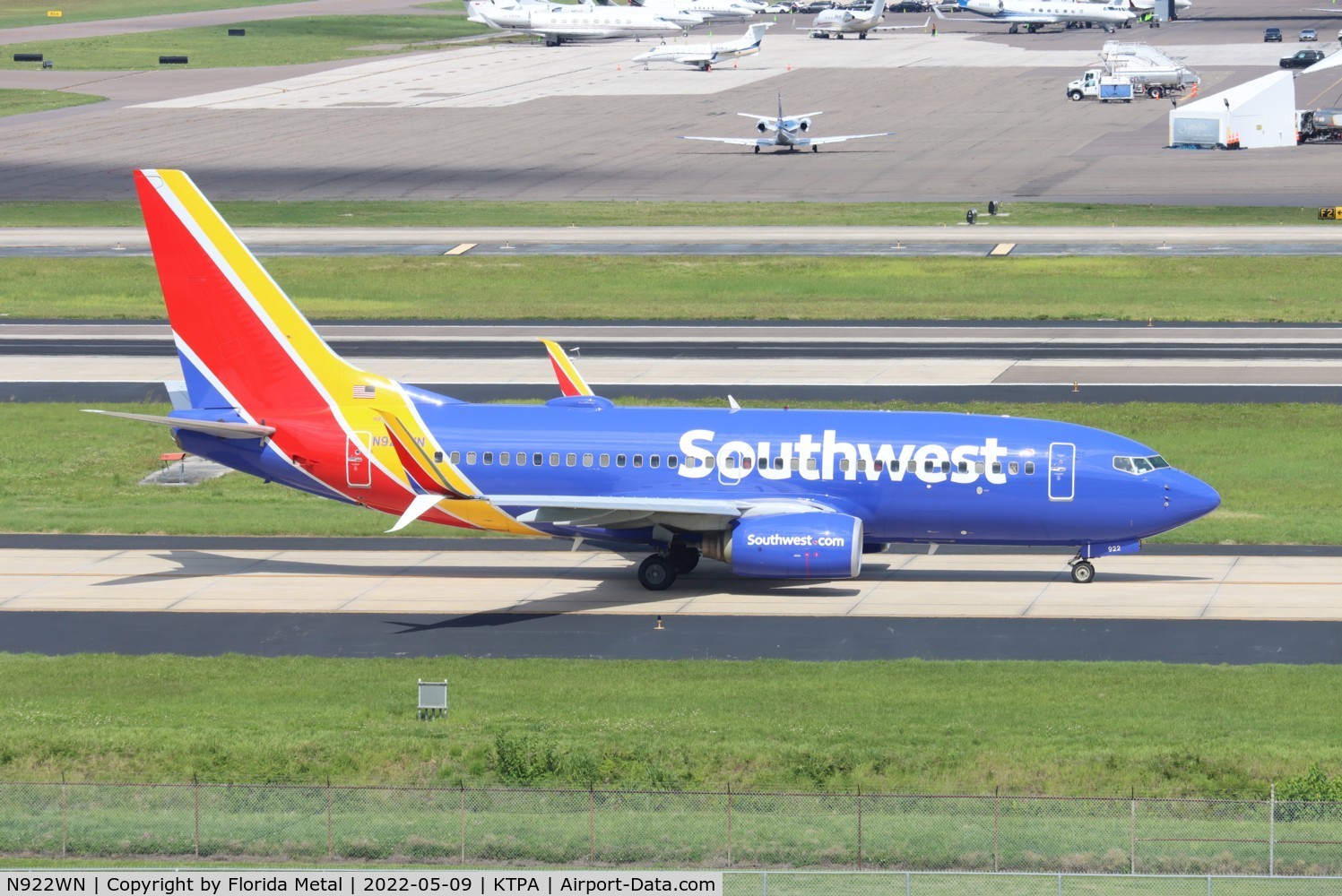 N922WN, 2008 Boeing 737-7H4 C/N 32461, Former Tennessee One TPA 2022