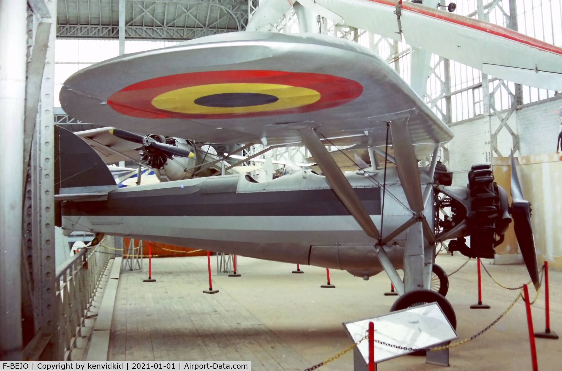 F-BEJO, Morane-Saulnier MS-230 C/N 403, At the Brussels Aviation Museum in 2000.