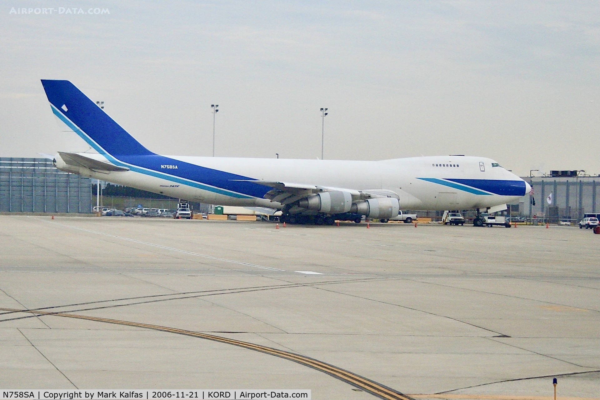 N758SA, 1984 Boeing 747-281F C/N 23138, Southern Air Boeing 747-281F, N758SA,  acquired from NCA Nippon Cargo) on the cargo ramp ORD