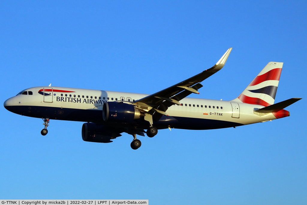 G-TTNK, 2020 Airbus A320-251N C/N 9551, Landing