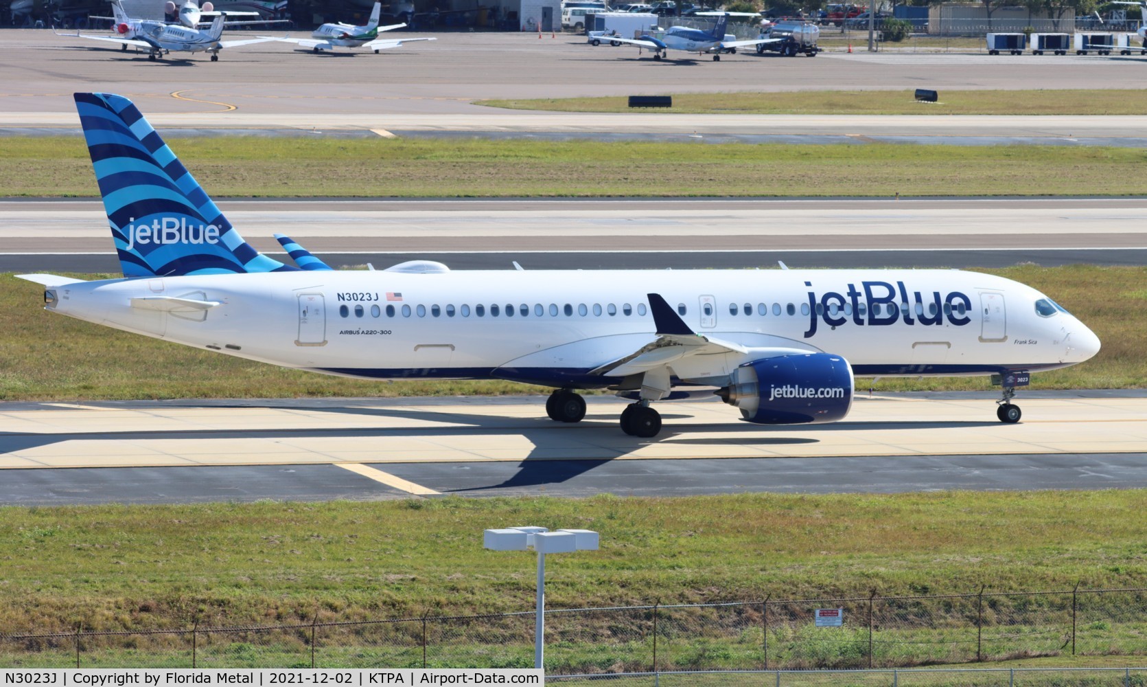 N3023J, 2021 Airbus A220-300 C/N 55104, JetBlue