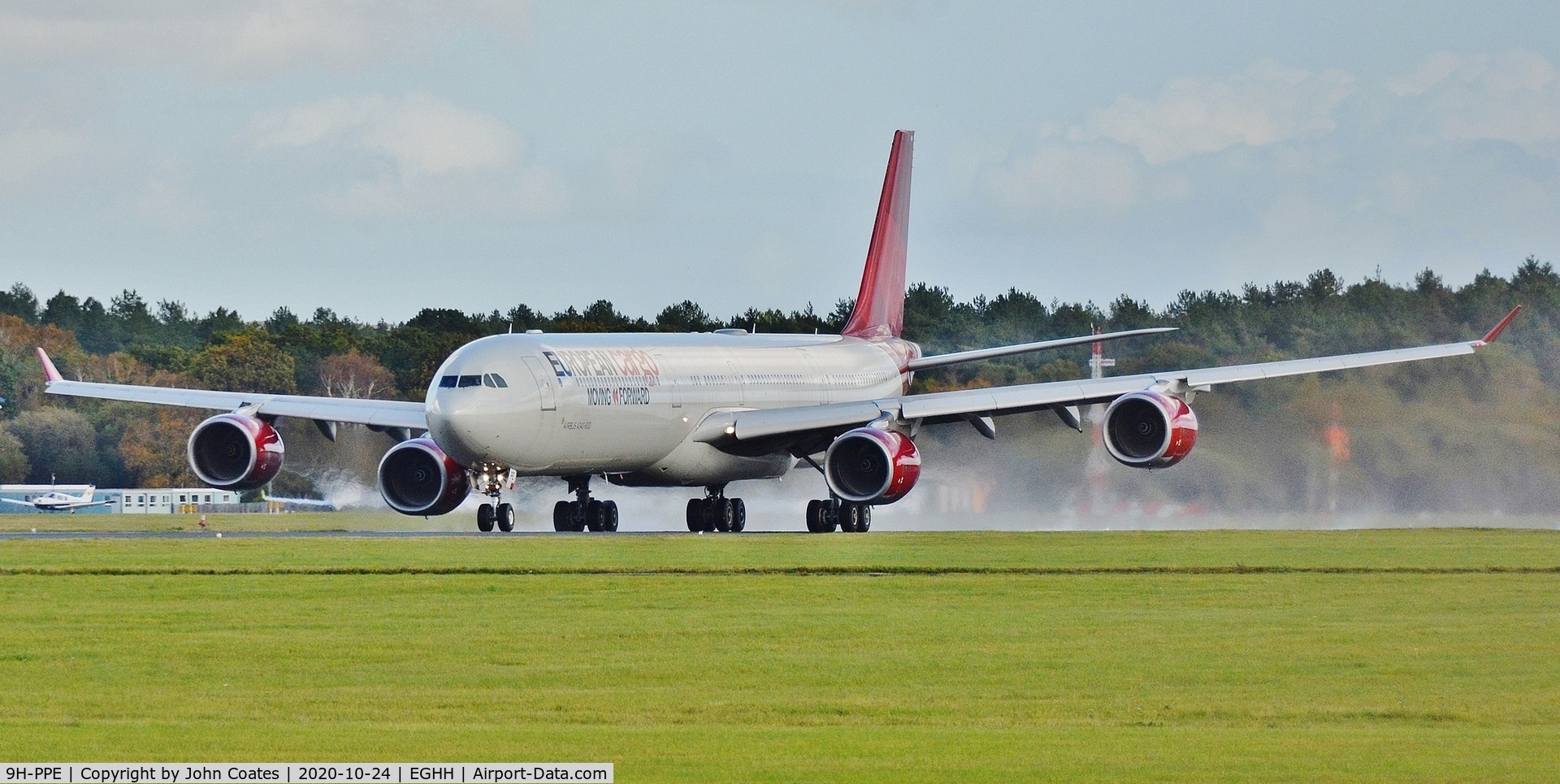 9H-PPE, 2006 Airbus A340-642 C/N 787, About to depart off 26