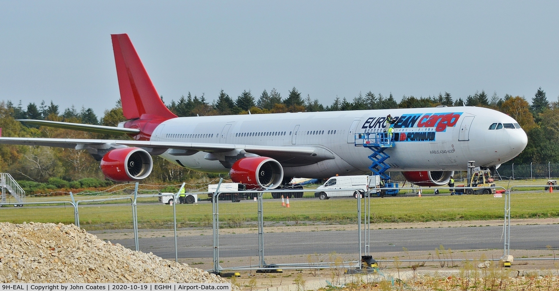 9H-EAL, 2005 Airbus A340-642 C/N 622, Having European Cargo titles applied