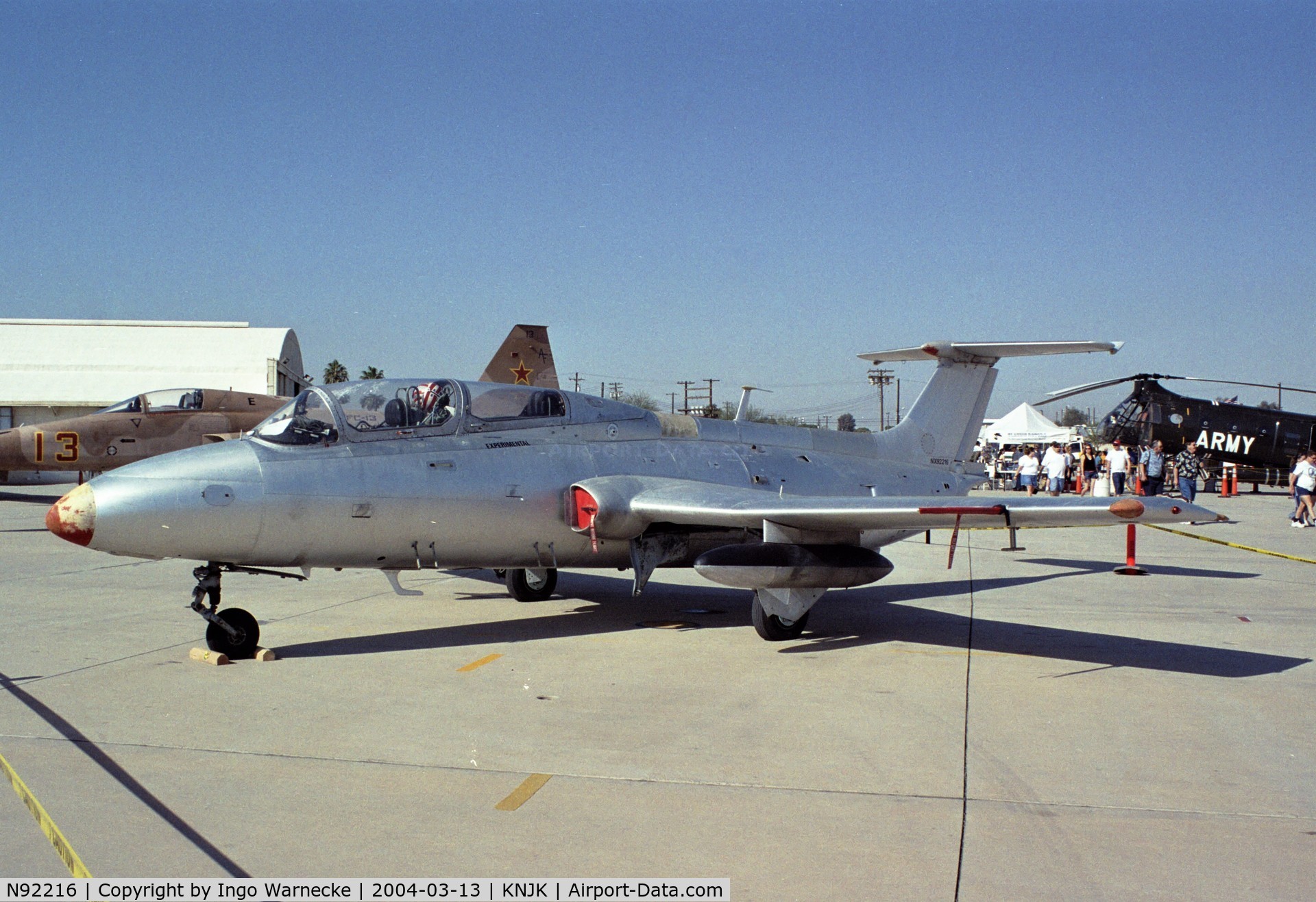 N92216, 1971 Aero L-29 DELFIN C/N 194500, Aero L-29 Delfin MAYA at the 2004 airshow at El Centro NAS, CA