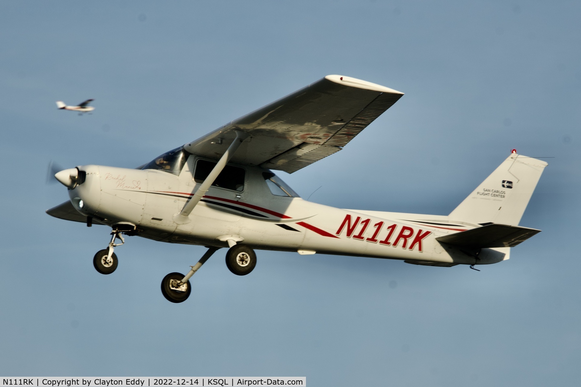 N111RK, 1977 Cessna 152 C/N 15280874, San Carlos Airport in California 2022.
