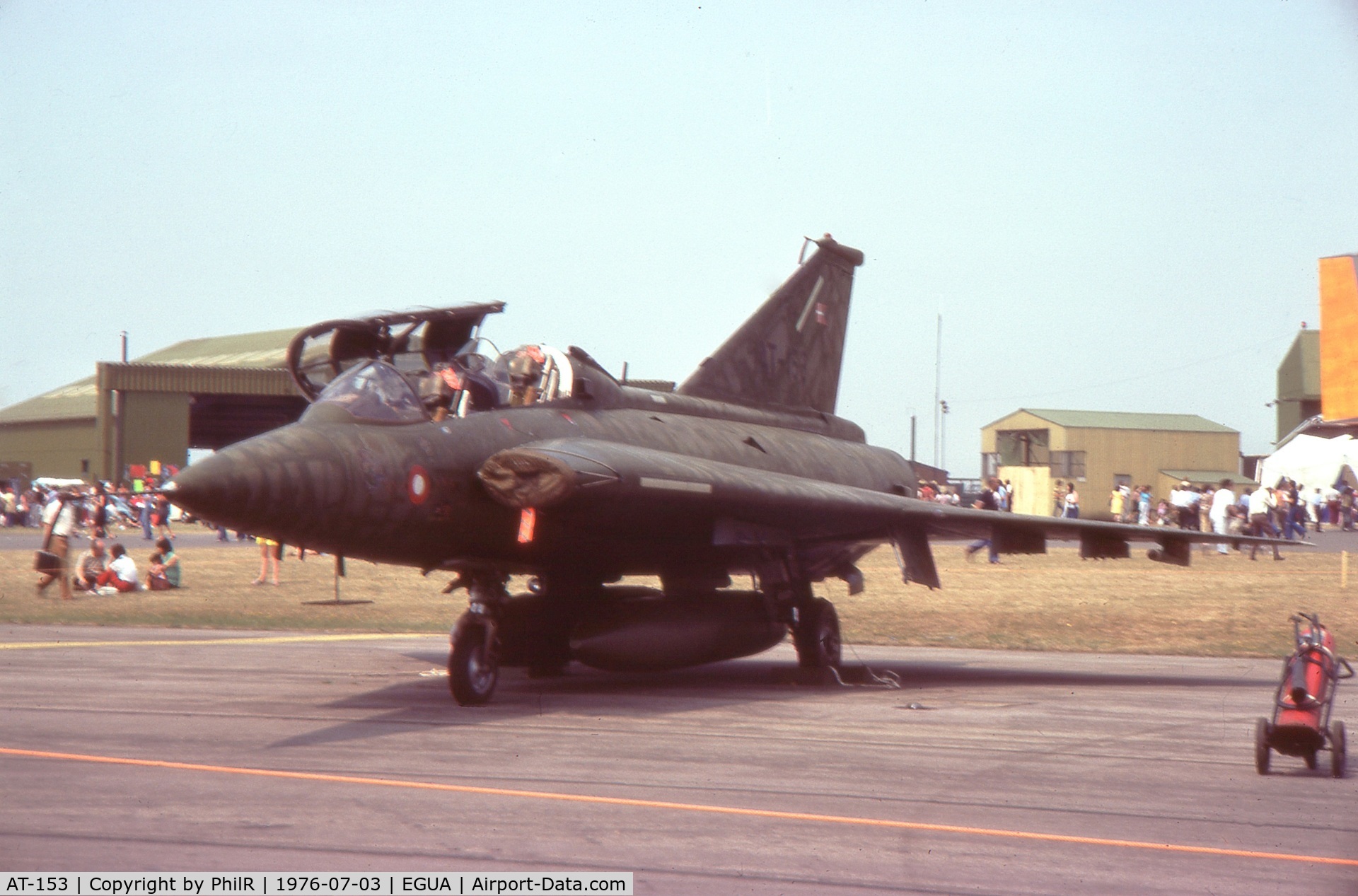 AT-153, 1971 Saab TF-35 Draken C/N 35-1153, AT-153 1971 Danish Air Force Saab Draaken Upper Heyford Open Day