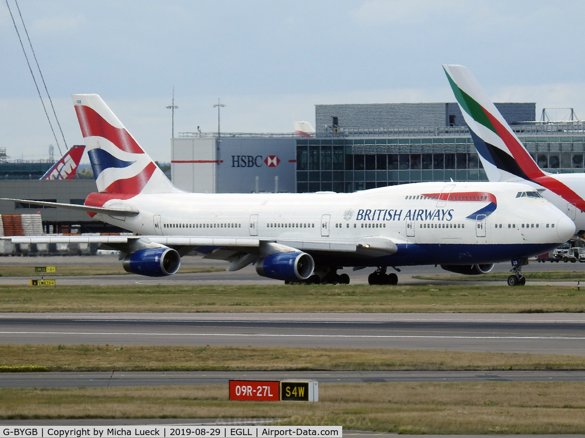 G-BYGB, 1999 Boeing 747-436 C/N 28856, At Heathrow