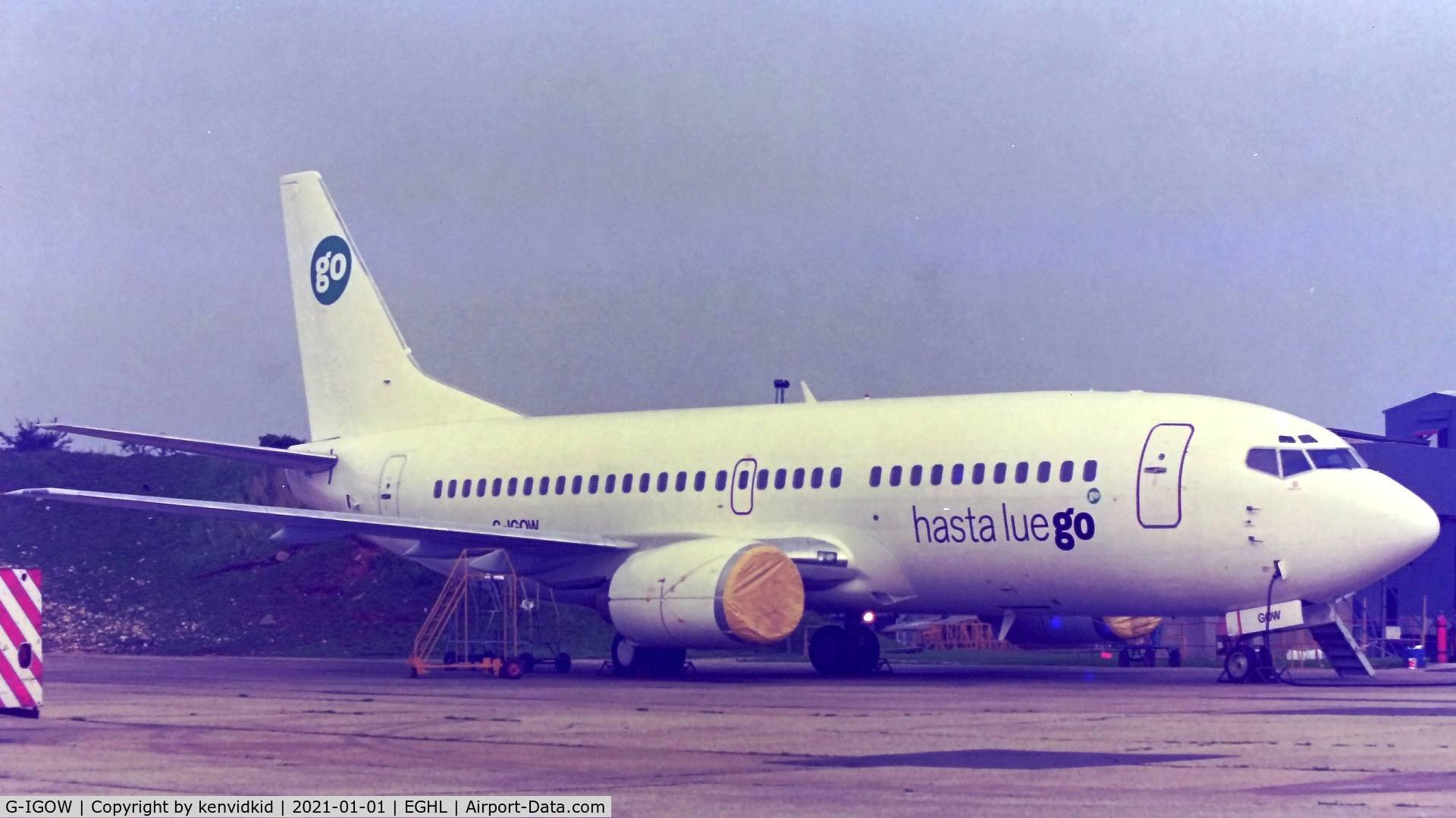G-IGOW, 1988 Boeing 737-3Y0 C/N 23923, At Lasham circa 2003