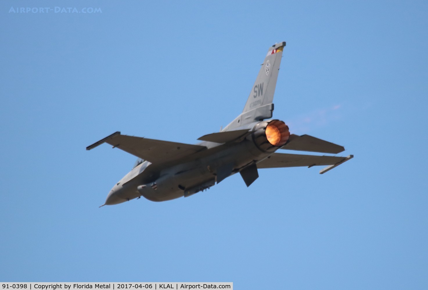 91-0398, 1993 General Dynamics F-16C Fighting Falcon C/N CC-86, Sun N fun 2017