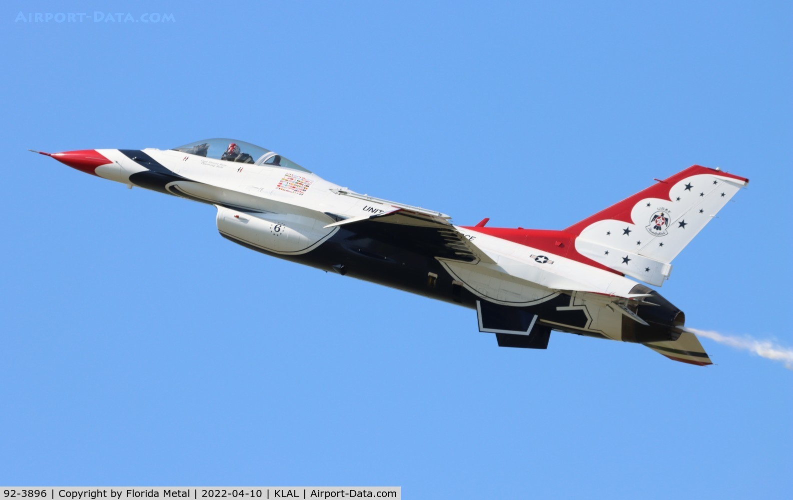 92-3896, General Dynamics F-16CJ Fighting Falcon C/N CC-138, Thunderbirds zx LAL