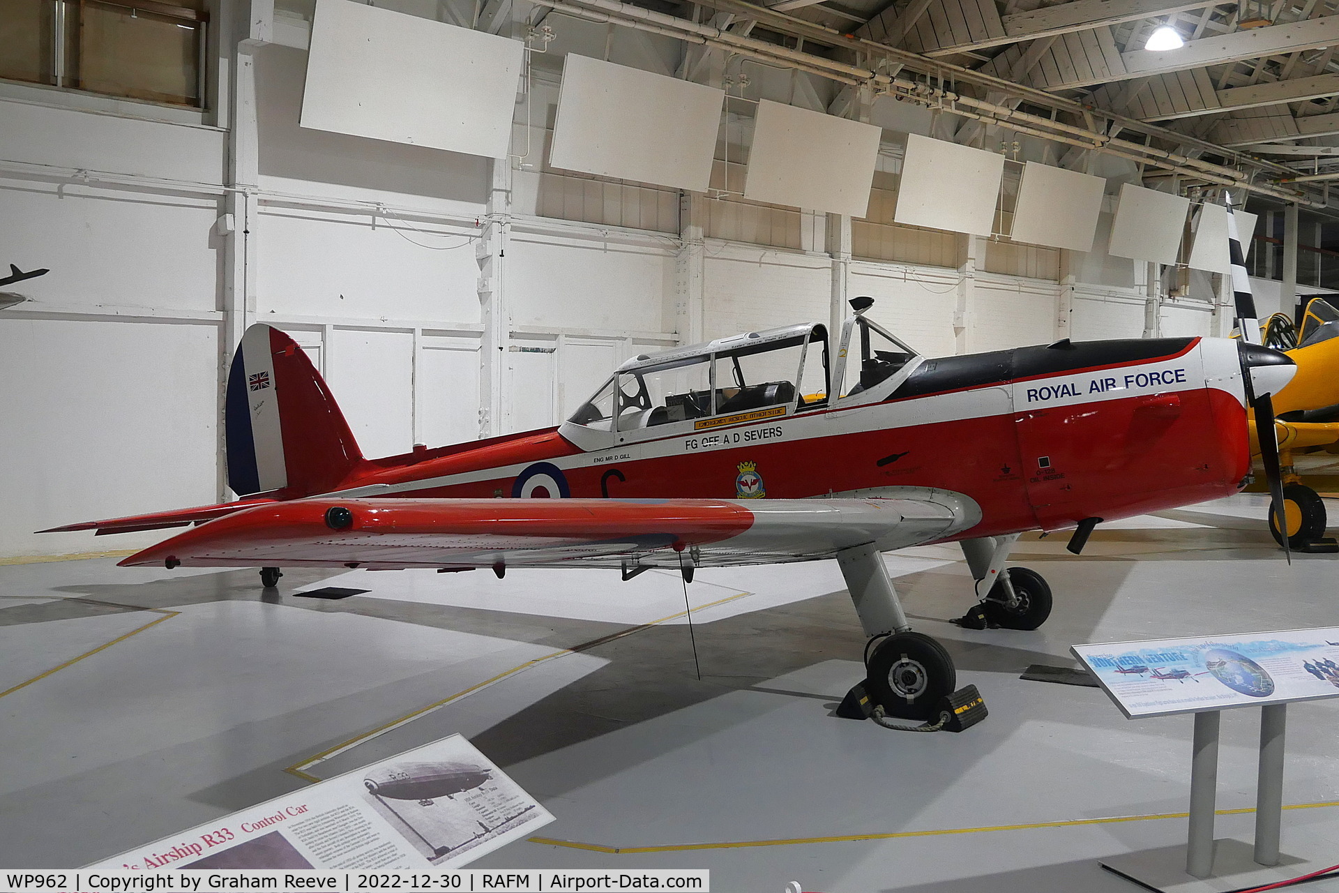 WP962, De Havilland DHC-1 Chipmunk T.10 C/N C1/0809, On display at the RAF Museum, Hendon.
