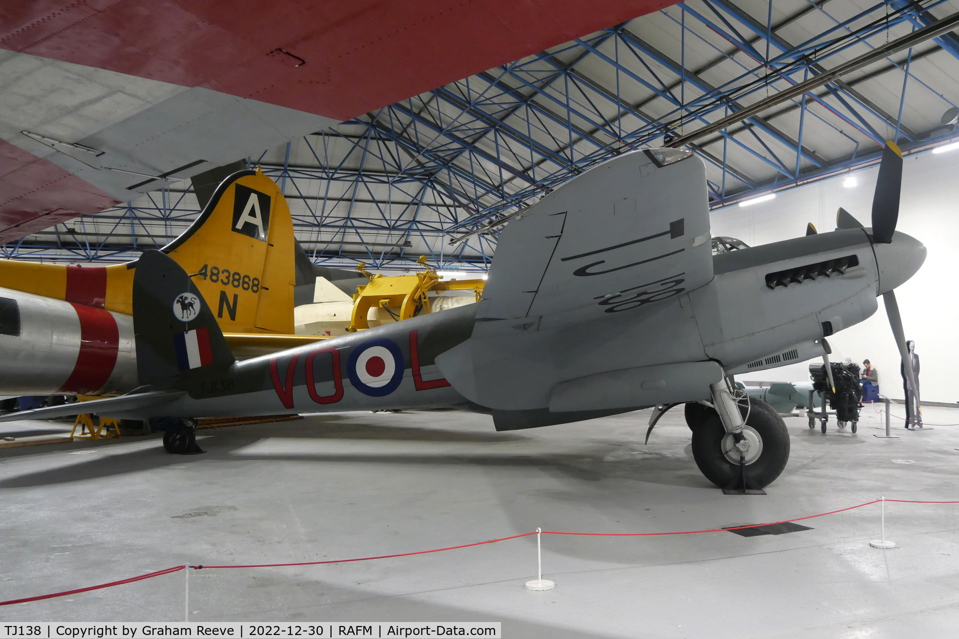 TJ138, De Havilland DH-98 Mosquito TT.35 C/N Not found TJ138, On display at the RAF Museum, Hendon.