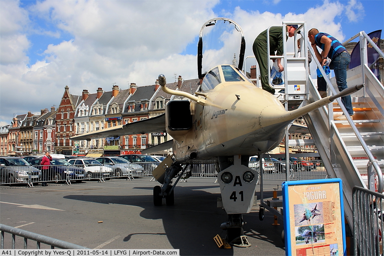 A41, Sepecat Jaguar A C/N A41, Sepecat Jaguar A, exhibited in the town square of Cambrai, in may 2011